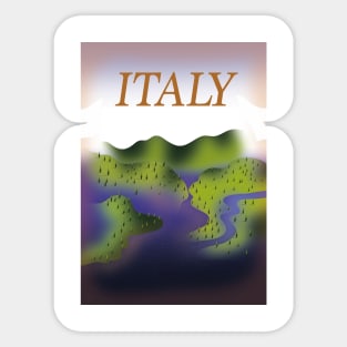 Italy vintage travel poster. Sticker